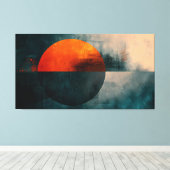 Vetgedrukte geometrische Abstracte kunst - getextu Canvas Afdruk (Insitu (Houten vloer))