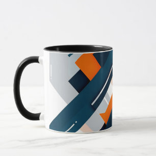 Vetgedrukte geometrische burst mok