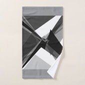 Vetgedrukte geometrische monochrome retro abstract bad handdoek (Handdoek)