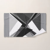 Vetgedrukte geometrische monochrome retro abstract bad handdoek (Handdoek)