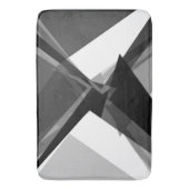 Vetgedrukte geometrische monochrome retro abstract badmat (Voorkant Verticaal)