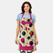 Vetgedrukte geometrische splash Schort met aangepa (Gedragen)