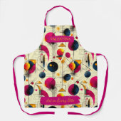 Vetgedrukte geometrische splash Schort met aangepa (Voorkant)