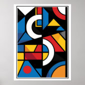 Vetgedrukte geometrische stijl Abstract Poster (Voorkant)