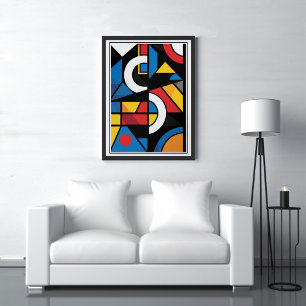 Vetgedrukte geometrische stijl Abstract Poster