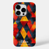 Vetgedrukte geometrische vlammen met aangepaste na Case-Mate iPhone case (Achterkant)