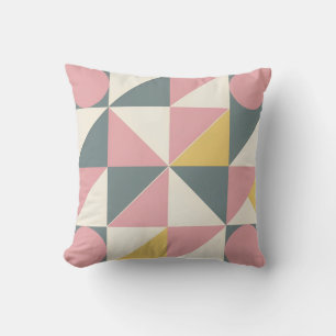 Vetgedrukte geometrische vormen in pasteltinten Si Kussen