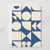 Vetgedrukte geometrische vormen Moderne aangepaste Feestdagenkaart (Achterkant)