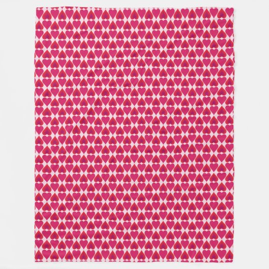 Vetgedrukte Gradient Heart Fleece Deken - Love Vib (Voorkant)