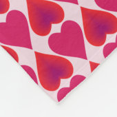 Vetgedrukte Gradient Heart Fleece Deken - Love Vib (Hoek)