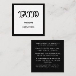 Vetgedrukte Graffiti Pattern Tattoo Nazorg Instruc Vierkante Visitekaartje