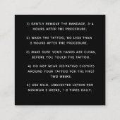 Vetgedrukte Graffiti Pattern Tattoo Nazorg Instruc Vierkante Visitekaartje (Achterkant)