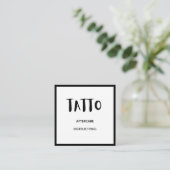 Vetgedrukte Graffiti Pattern Tattoo Nazorg Instruc Vierkante Visitekaartje (Staand voorkant)