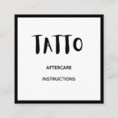 Vetgedrukte Graffiti Pattern Tattoo Nazorg Instruc Vierkante Visitekaartje (Voorkant)