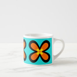 vetgedrukte grafische bloem CaféOlé 6oz. espresso Kop
