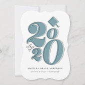 Vetgedrukte grafische klasse van 2020 afstuderen a feestdagenkaart (Voorkant)