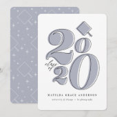 Vetgedrukte grafische klasse van 2020 afstuderen a feestdagenkaart (Voorkant / Achterkant)