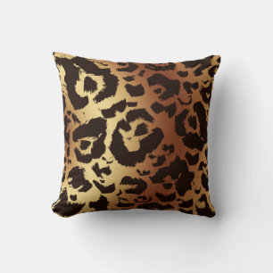 Vetgedrukte grafische Wild Cat Print Verloop Achte Kussen