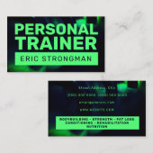 Vetgedrukte groene fitness professional visitekaartje (Voorkant / Achterkant)