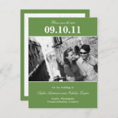 Vetgedrukte herinnering Save the Date Briefkaart ( (Voorkant / Achterkant)