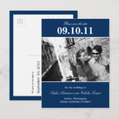 Vetgedrukte herinnering Save the Date Briefkaart ( (Voorkant / Achterkant)