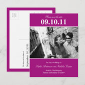 Vetgedrukte herinnering Save the Date Briefkaart ( (Voorkant / Achterkant)