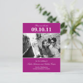 Vetgedrukte herinnering Save the Date Briefkaart ( (Staand voorkant)