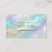Vetgedrukte iriserende werveling met gouden accent visitekaartje (Voorkant)
