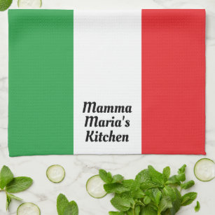 Vetgedrukte Italiaanse vlag Speciaal gepersonalise Theedoek