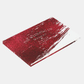 Vetgedrukte karmozijnrode penseelstreek gastenboek (Hoek)