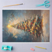 Vetgedrukte kerstboom olieverfschilderij Decoupage Tissuepapier (Craft)