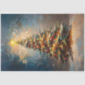 Vetgedrukte kerstboom olieverfschilderij Decoupage Tissuepapier (Voorkant)