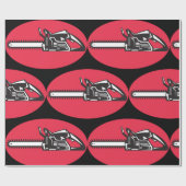 Vetgedrukte kettingzaag Lumberjack Logging Tool Cadeaupapier (Vlak)