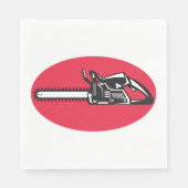 Vetgedrukte kettingzaag Lumberjack Logging Tool Servet (Voorkant)