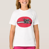 Vetgedrukte kettingzaag Lumberjack Logging Tool T-shirt (Voorkant)