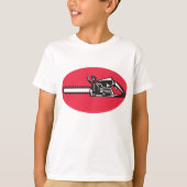 Vetgedrukte kettingzaag Lumberjack Logging Tool T-shirt (Voorkant)