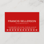 vetgedrukte klantenloyaliteitskaart voor HOT DOGS Klantenkaartje (Achterkant)