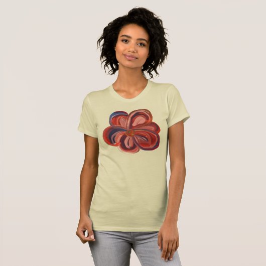 Vetgedrukte kleur bloem overhemd t-shirt (Voorkant volledig)
