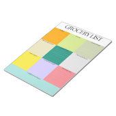 Vetgedrukte kleur blok boodschappenlijst notitieblok (Schuin)