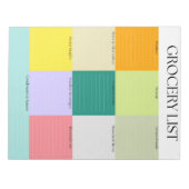 Vetgedrukte kleur blok boodschappenlijst notitieblok (Voorkant)