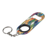 Vetgedrukte kleur Glas in lood Mini Flessenopener (Voorkant Gekanteld)