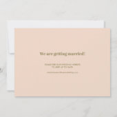 Vetgedrukte kleur typografisch redactioneel modern save the date (Achterkant)