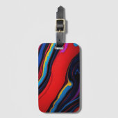 Vetgedrukte kleuren Abstract Bagagelabel (Voorkant (verticaal))