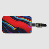 Vetgedrukte kleuren Abstract Bagagelabel (Voorkant (horizontaal))