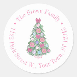 Vetgedrukte kleuren Maximalist Feestdagen Retourad Ronde Sticker