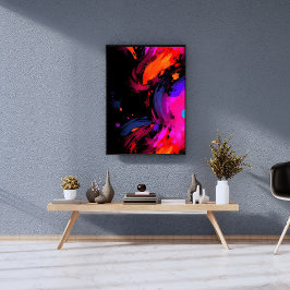 Vetgedrukte kleurenexplosie Dynamic Abstract Moder Foto Afdruk