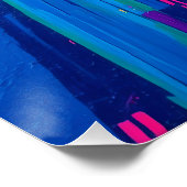 Vetgedrukte kleurenexplosie Dynamic Abstract Moder Perfect Poster (Hoek)