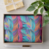 Vetgedrukte kleurrijke bladveren tissuepapier (Geschenk)