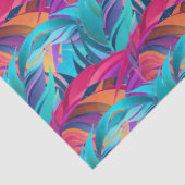 Vetgedrukte kleurrijke bladveren tissuepapier (Detail)