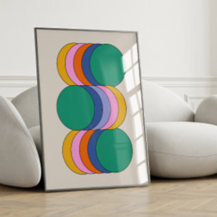 Vetgedrukte kleurrijke retro esthetische unieke ge poster